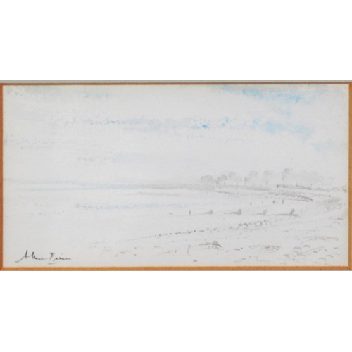 161 - ALLEN FREER (b.1926)WATERCOLOUR & GRAPHITEMountains and lakeSigned and dated 198210” x 13 ½” (25... 