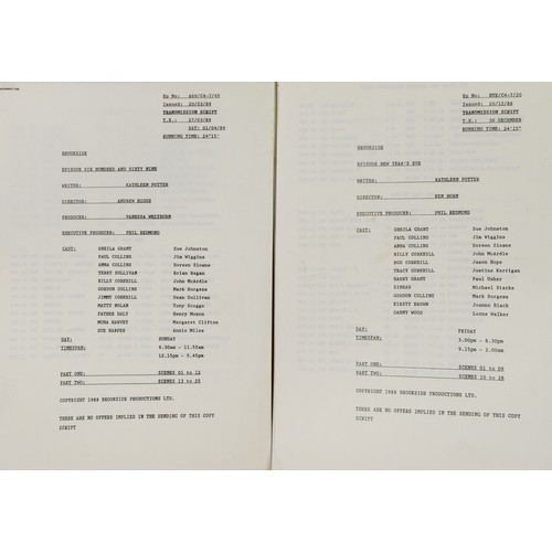 71 - BROOKSIDE ORIGINAL TYPED REHEARSAL SCRIPT FOR THE 1989 NEW YEARS EVE EPISODE, written by Kathleen Po... 