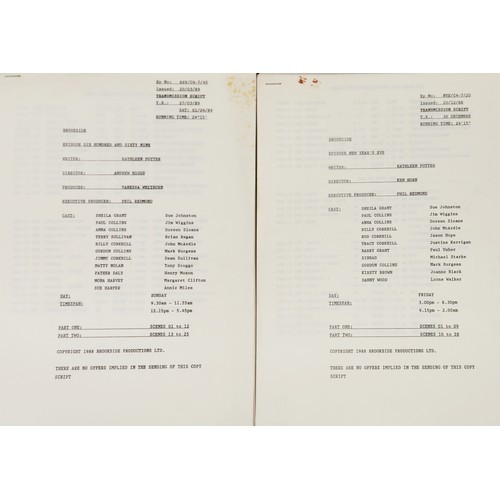 72 - BROOKSIDE ORIGINAL TYPED REHEARSAL SCRIPT FOR THE 1989 NEW YEARS EVE EPISODE, written by Kathleen Po... 