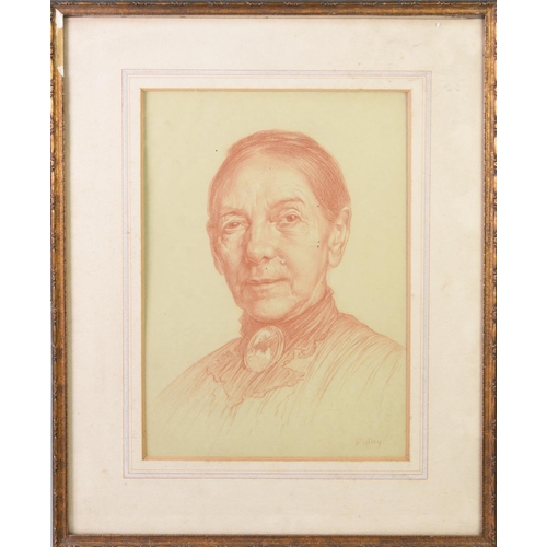 174 - FROM THE EDWARD RIDLEY STUDIO OF WORKSEDWARD RIDLEY (1883 - 1946) RED CHALK DRAWING No 2 Portrait, b... 