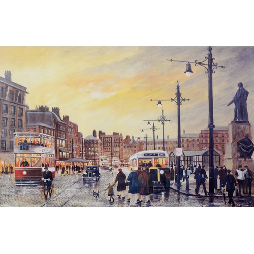 235 - BERNARD MCMULLEN (B.1956), ltd. ed. print 'Picadilly' numbered 88/850 and with blind stamp lower lef... 