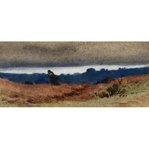 128 - AUGUST OSBORNE LAMPLOUGH (1877 - 1930) THREE WATERCOLOUR DRAWINGS The Nile above Isna 2 1/2in x 6 1/... 