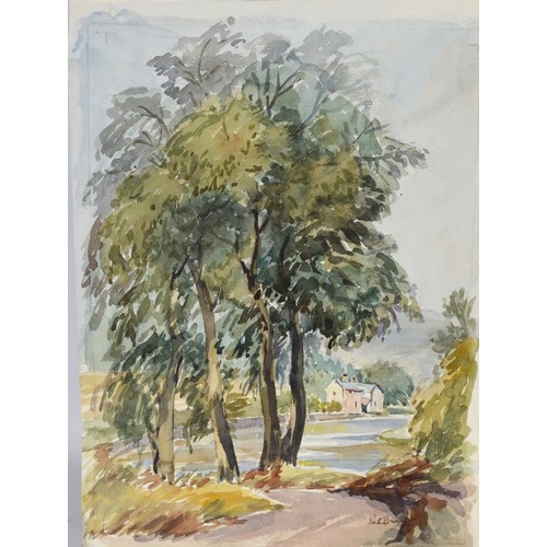 144 - RUTH BRIGHT (20th CENTURY), IN EXCESS OF 100 UNFRAMED WATERCOLOUR DRAWINGS, MOSTLY LANDSCAPE STUDIES... 