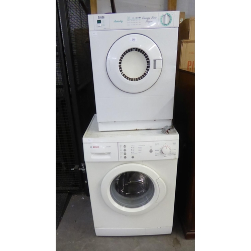 243 - A BOSCH CLASSIXX 1200 EXPRESS AUTOMATIC WASHING MACHINE AND A SMALL SIZE CREDA TUMBLE DRYER (2)