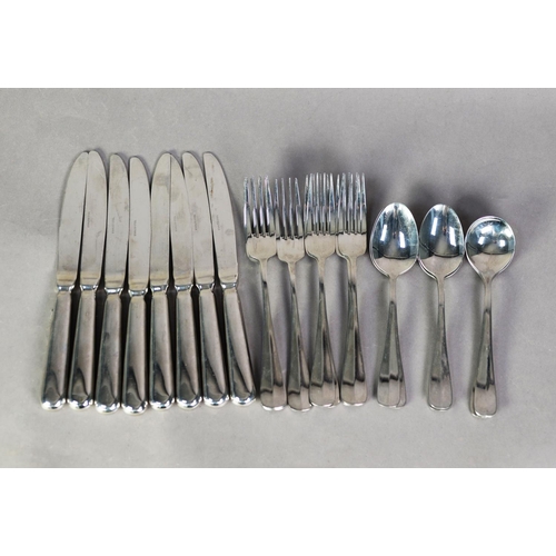 470 - TWENTY TWO PIECE STAINLESS STEEL PART SERVICE OF TABLE CUTLERY, originally for eight persons, togeth... 