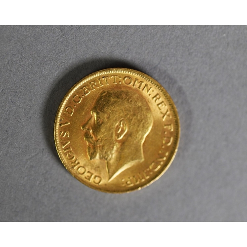 46 - GEORGE V 1912 GOLD FULL SOVEREIGN (Sydney Mint) (EF)