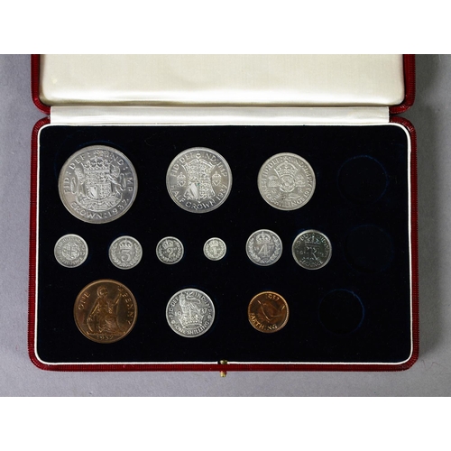 66 - GEORGE VI INCOMPLETE CASED CORONATION TWELVE (FROM A SET OF FIFTEEN) SPECIMEN COINS SET, 1937, from ... 