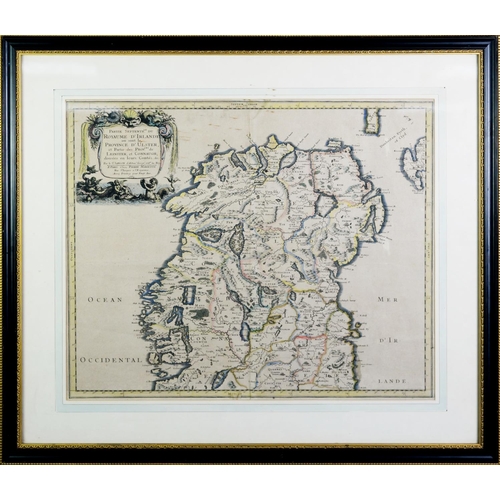 518 - 17TH CENTURY MAP OF IRELAND, Partie septentr, le du royaume d'Irlande, ou sont la province d'Ulster,... 