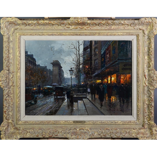 497 - ÉDOUARD-LEON CORTÈS (1882 – 1969)Oil painting on canvas‘Porte St Denis’ Signed lower right12 5/8” x ... 