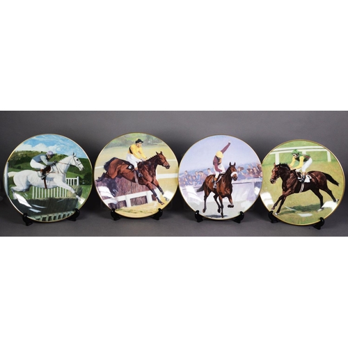 544 - SET OF FOUR ROYAL DOULTON CHINA COLLECTORS PLATES, ‘The Classic Racehorse Collection’, ‘Arkle’, etc.... 