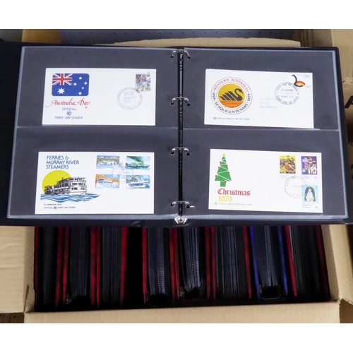 617 - MODERN FIRST DAY COVER COLLECTION ARRANGED IN 9 BINDERS to include Israel (4), Australia (2), Canada... 