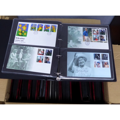 621 - ALL-WORLD COLLECTION OF FIRST DAY COVERS, arranged in 9 binders