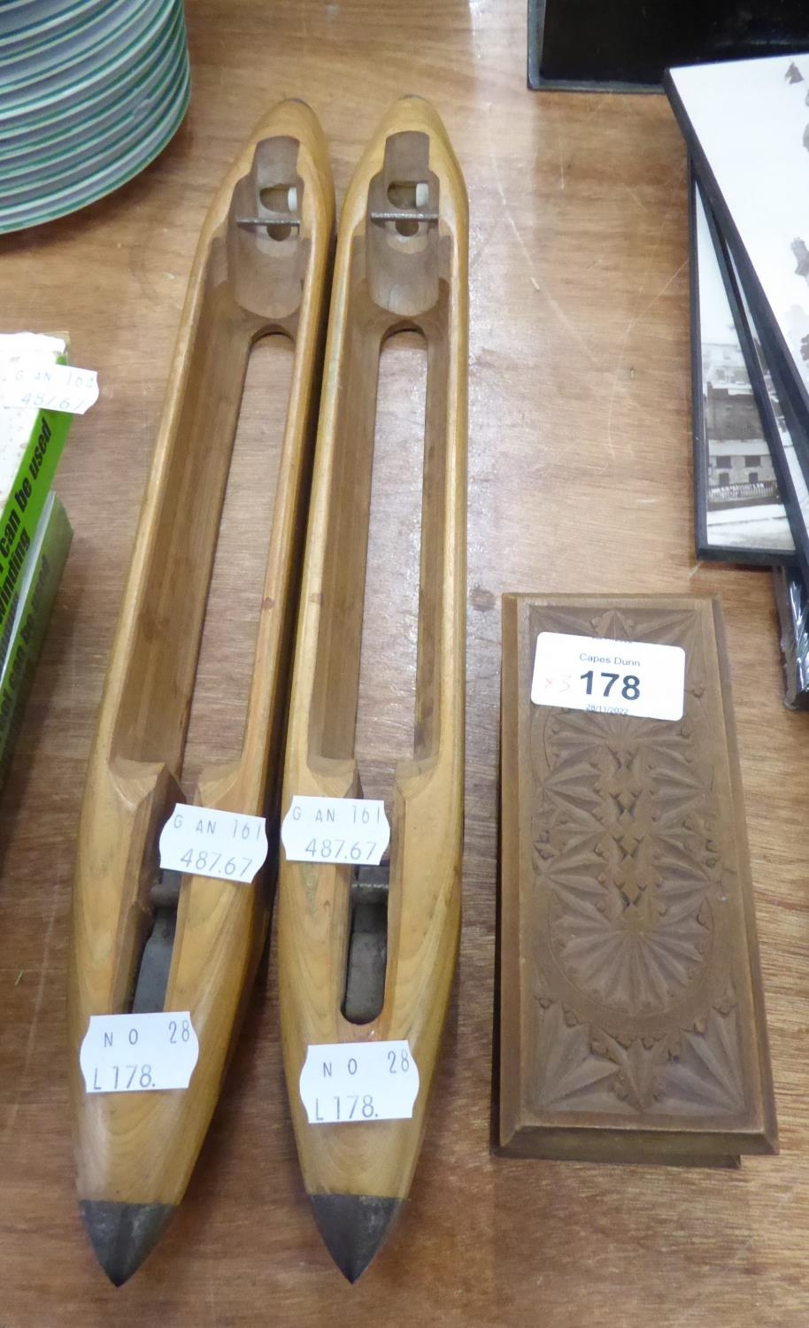 A BLACK FOREST CARVED WOOD POSTAGE STAMP BOX, WITH HINGED LID, 5 1/2 ...