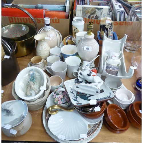 MIXED LOT OF CERAMICS, ROYAL COPENHAGEN SMALL DISH, SURMOUNTED WITH A