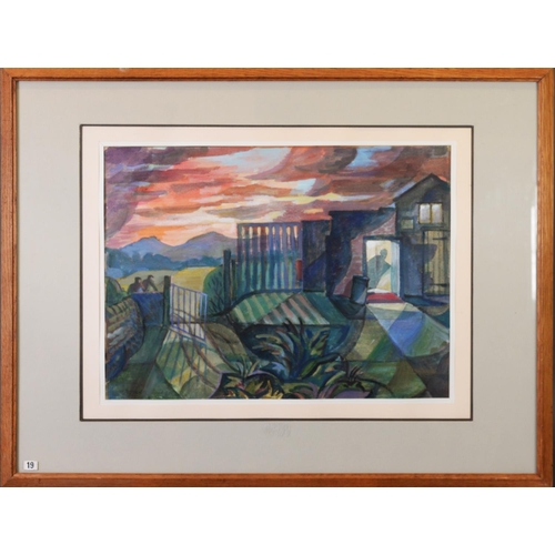 66 - NORMAN JAQUES (1922-2014) MIXED MEDIA ‘Evening Shadows’ Signed and dated (20)02, titled to label ver... 