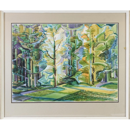 59 - NORMAN JAQUES (1922-2014) WATERCOLOUR‘Entrance to Wood’ Signed and dated (19)91, titled to label ver... 