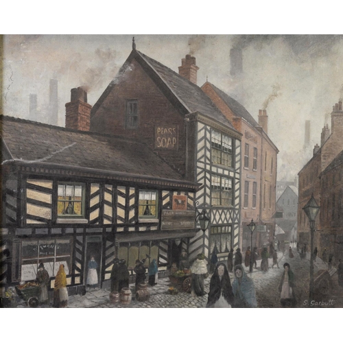 25 - STEPHEN GARBUTT (TWENTIETH CENTURY)OIL ON BOARD ‘The Old Packhorse, Stockport’ Signed 15 ½” x 20” (3... 