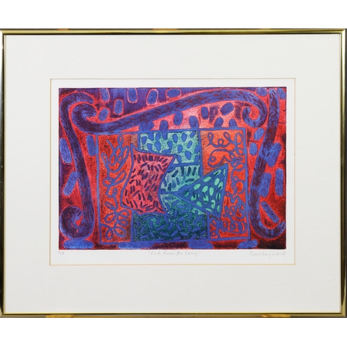 50 - SARA HAYWARD (b.1963)SIGNED ARTIST PROOF LIMITED EDITION ETCHING IN COLOURS ‘Red Room for Loving’ 9”... 