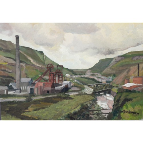 46 - ROGER HAMPSON (1925 - 1996) OIL PAINTING ON BOARD Lewis Merthyr Colliery Signed lower right, titled ... 