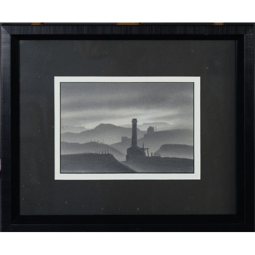 33 - TREVOR GRIMSHAW (1947-2001)PENCIL DRAWING Industrial landscape with chimney in the foregroundSigned,... 