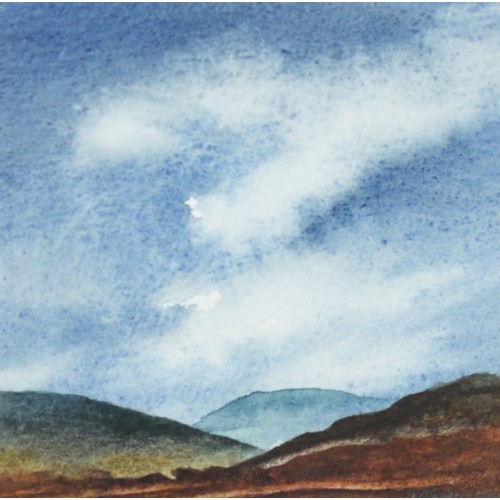 36 - TREVOR GRIMSHAW (1947-2001) WATERCOLOUR‘Hills and Clouds I’ Signed, tilted, signed and dated 1990 to... 