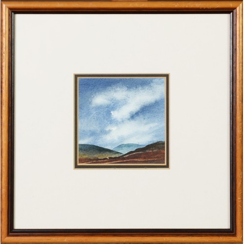 36 - TREVOR GRIMSHAW (1947-2001) WATERCOLOUR‘Hills and Clouds I’ Signed, tilted, signed and dated 1990 to... 