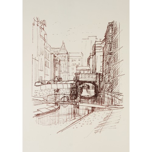 71 - NORMAN JAQUES (1922-2014) TWO SIGNED AND TITLED PRINTS OF PENCIL SKETCHES‘Manchester’, (19)76 Paper ... 