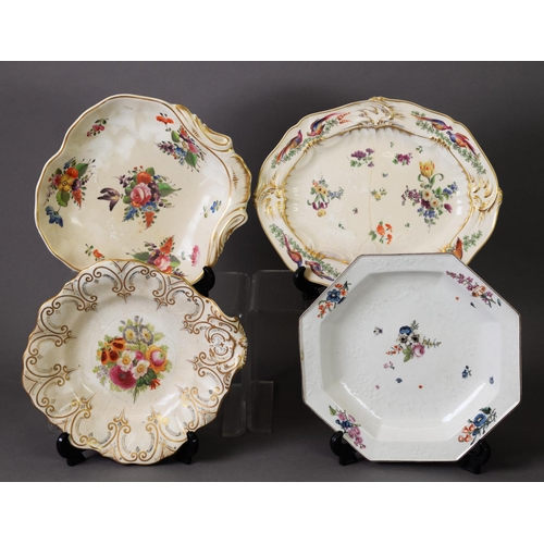 197 - ASSORTED 19TH CENTURY ENGLISH CERAMICS, including Flight Barr & Barr kakiemon plates, a Bow chin... 