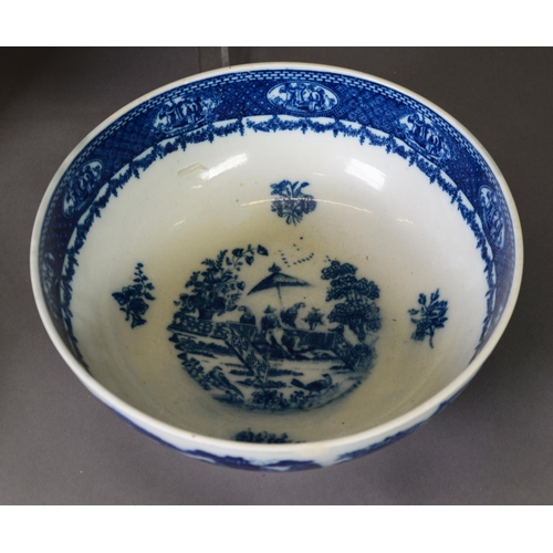 201 - A COLLECTION OF 19TH CENTURY PEARLWARE, including punchbowl c.1800, a similar period cake basket, a ... 