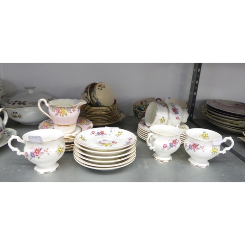 2 - PART TEA SETS TO INCLUDE; A MAYFAIR POTTERY, FINE BONE CHINA SERVICE FOR SIX PERSONS (LACKS ONE CUP)... 