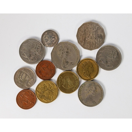 7 - LARGE SELECTION OF EUROPEAN AND WORLD COINAGE, CIRCA 1930s AND LATER, and some USED BANKNOTES, inclu... 