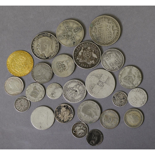 11 - VICTORIAN SILVER SIX PENCE COIN 1897 (EF) together with a SELECTION OF VICTORIAN TO GEORGE V SILVER ... 