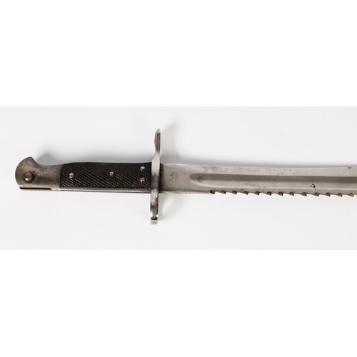 81 - PROBABLY INDIAN COPY OF A GERMAN LATE 19th CENTURY SAW BACK BAYONET by Alexander Coppel GMbH & C... 