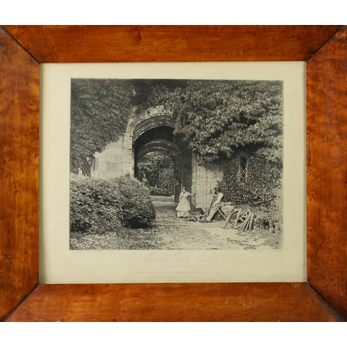 349 - TWO VICTORIAN BLACK AND WHITE PHOTOGRAPHIC PRINTS after ROGER FENTON R A of 'RAGLAN CASTLE PORCH' an... 