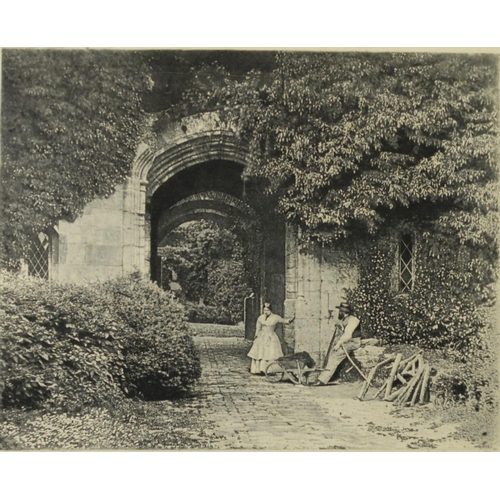 349 - TWO VICTORIAN BLACK AND WHITE PHOTOGRAPHIC PRINTS after ROGER FENTON R A of 'RAGLAN CASTLE PORCH' an... 