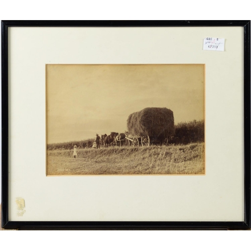 350 - FRANCIS MEADOW SUTCLIFFE TWO PHOTOGRAPHIC PRINTS, ONE of a Hay laden horse-drawn cart, the OTHER of ... 