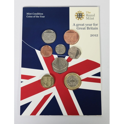 38 - Royal Mint, UK, 2012, Coins of the Year, pristine condition