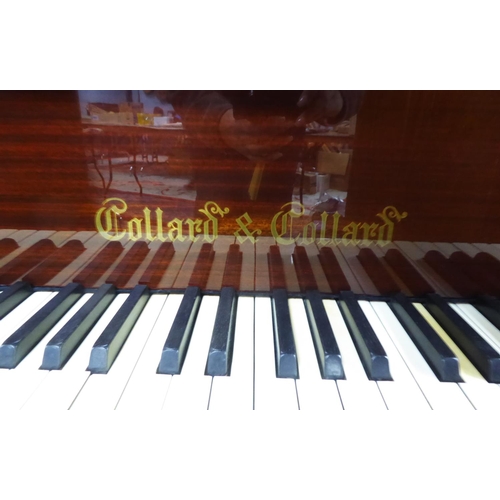 228 - COLLARD & COLLARD HIGHLY-POLISHED MAHOGANY BABY GRAND PIANOFORTE, on three square tapering legs ... 