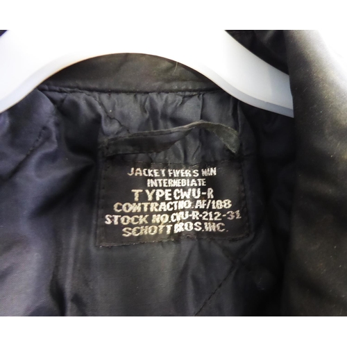 65 - ORIGINAL SCHOTT BROTHERS - U.S. AIR FORCE FLIGHT JACKET, intermediate size type CWU-R Stock No. CWU-... 