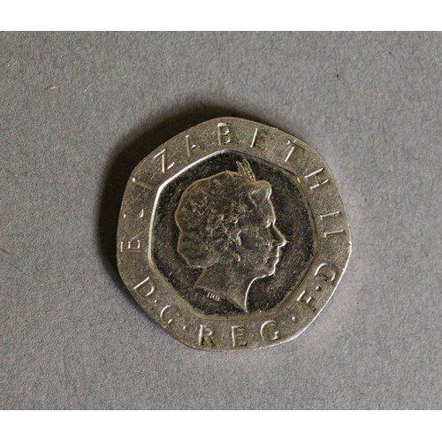 18 - ELIZABETH II TWENTY PENCE COIN with date 2009 missing (EF)