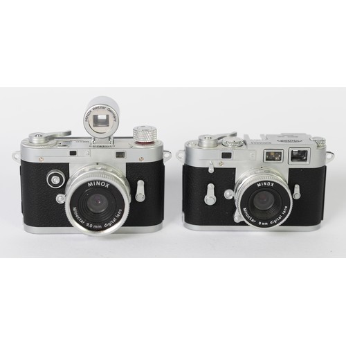 288 - TWO MINOX MINIATURE DIGITAL CAMERAS; one with detachable viewfinder [2]