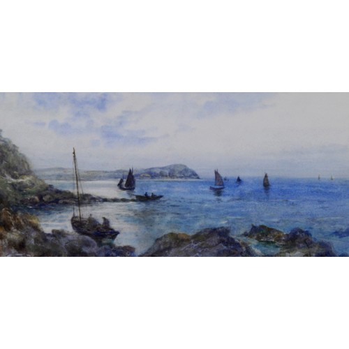 229 - JOSEPH HUGHES CLAYTON (act. 1891-1929) TWO WATERCOLOURS Coastal scenes with fishing boats Signed 7 ¼... 