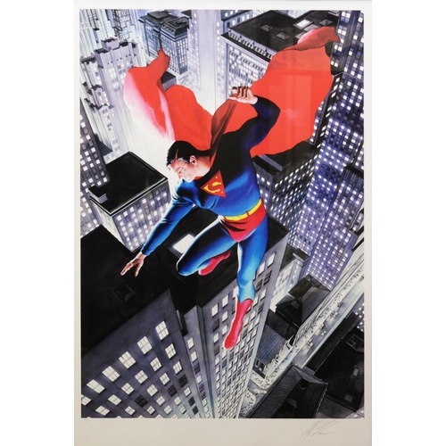 304 - ALEX ROSS (b.1970) FOR DC COMICS ARTIST SIGNED LIMITED EDITION COLOUR PRINT‘Superman Twentieth Centu... 