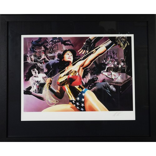 305 - ALEX ROSS (b.1970) FOR DC COMICS ARTIST SIGNED LIMITED EDITION COLOUR PRINT‘Wonder Woman Defender of... 