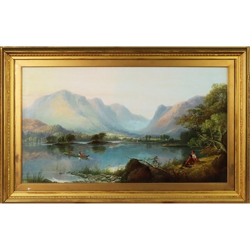 221 - R THORNTON (Late Nineteenth Century) OIL PAINTING ON BOARD 'Crummock Water, Cumberland' Signed and i... 