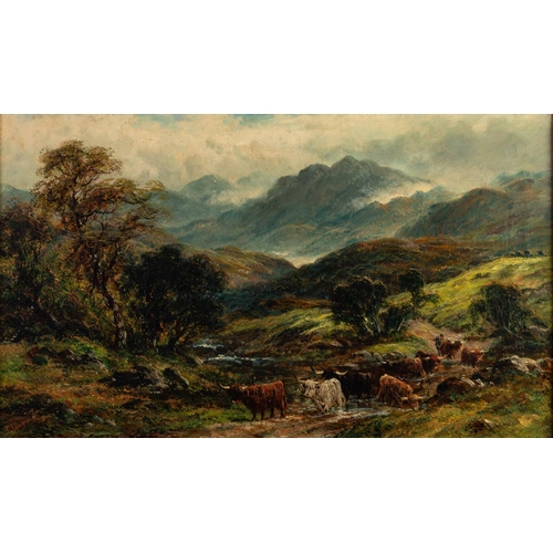 213 - F. ALLEN (late 19th/early 20th Century) PAIR OF OIL PAINTINGS ON CANVAS Views in Scottish Highlands ... 