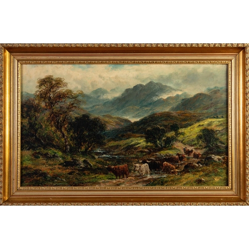 213 - F. ALLEN (late 19th/early 20th Century) PAIR OF OIL PAINTINGS ON CANVAS Views in Scottish Highlands ... 