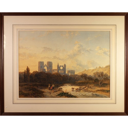 228 - HENRY EARP SENIOR (1831 - 1914) WATERCOLOUR DRAWING Melrose Abbey Indistinctly signed and dated lowe... 