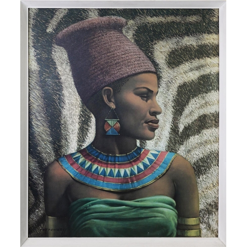 138 - AFTER TRETCHIKOFF COLOUR PRINT‘The First Wife of the Zulu Chief’23 ¾” x 19 ¾” (60.3cm x 50cm)... 