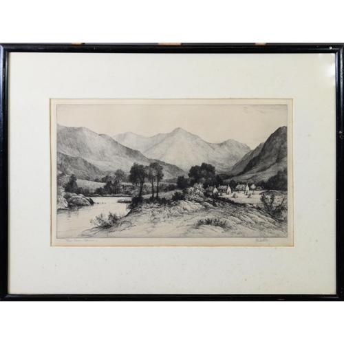 135 - JOHN PARTINGTON? (LATE NINETEENTH/ EARLY TWENTIETH CENTURY) ARTIST SIGNED ETCHING‘River Co(n)e, Glen... 